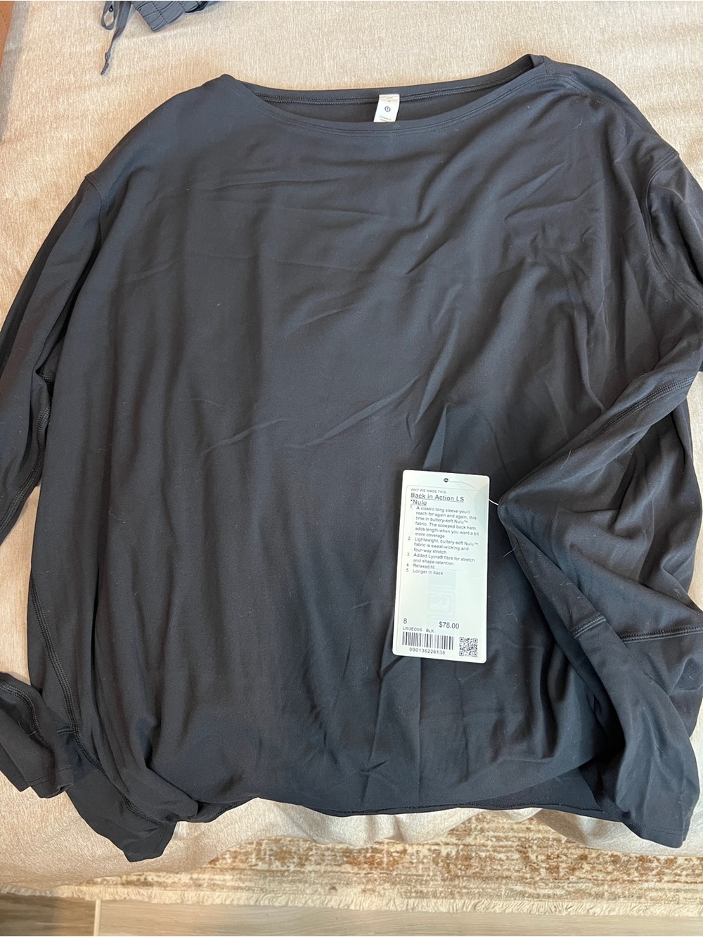 lululemon athletica Black Long-Sleeve Lightweight Tee